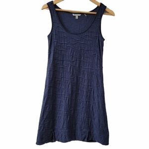 Indigo Blue Organic Cotton Wave Tank Dress Size S,  Toad & Co